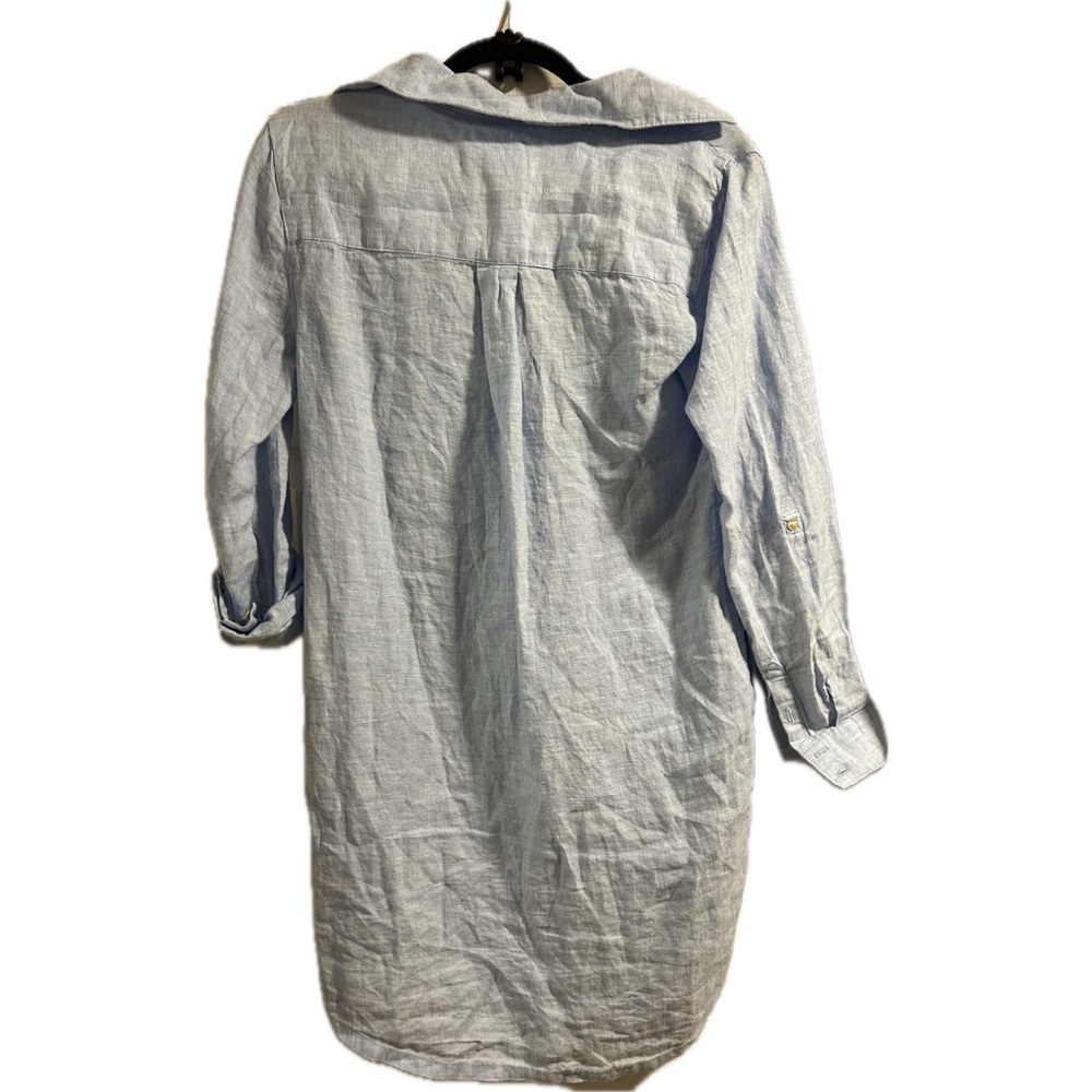 C&C California Linen Blue Chambray Shirt Dress | Size XS - Picture 4 of 6